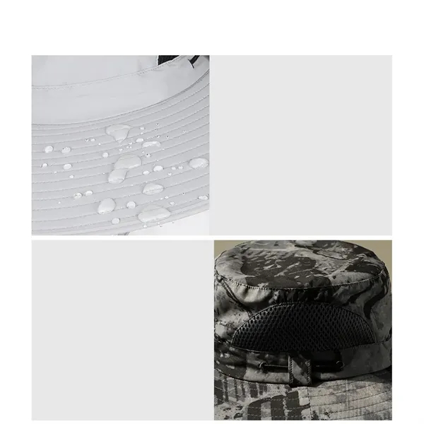 Sun Hat with 2 Solar Fan Wide Brim for Outdoor Summer - Sun Hat with 2 Solar Fan Wide Brim for Outdoor Summer - Image 6 of 8