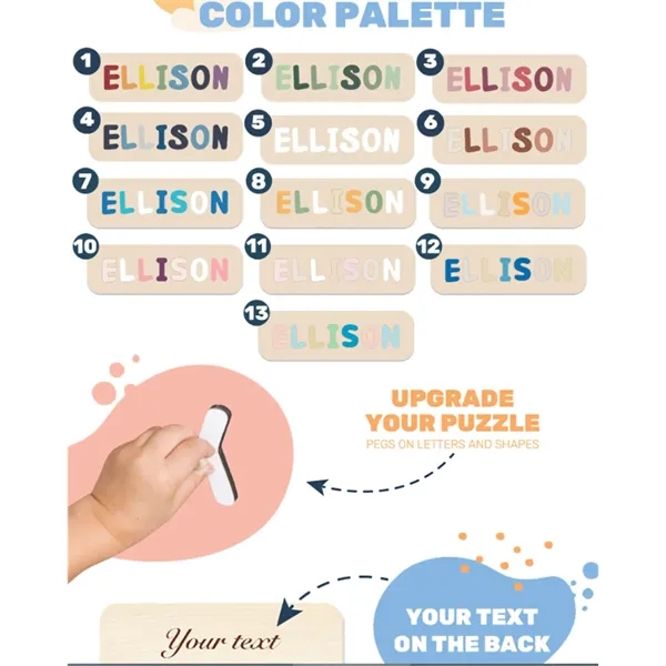 3D Wood Wall Art Name Jigsaw Kid Toy Wooden Map Puzzle - 3D Wood Wall Art Name Jigsaw Kid Toy Wooden Map Puzzle - Image 1 of 8