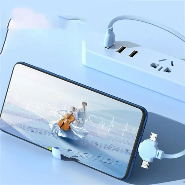 3 in 1 Triangle Retractable USB Charger - 3 in 1 Triangle Retractable USB Charger - Image 3 of 6