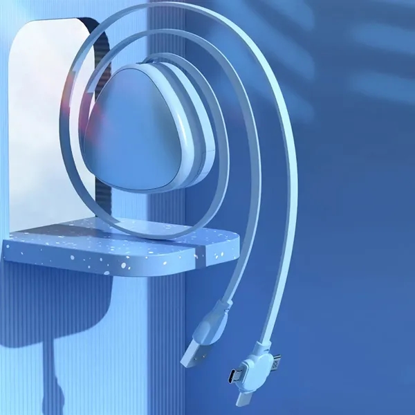 3 in 1 Triangle Retractable USB Charger - 3 in 1 Triangle Retractable USB Charger - Image 4 of 6