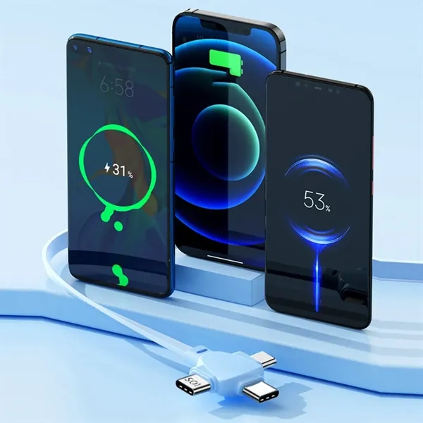 3 in 1 Triangle Retractable USB Charger - 3 in 1 Triangle Retractable USB Charger - Image 5 of 6