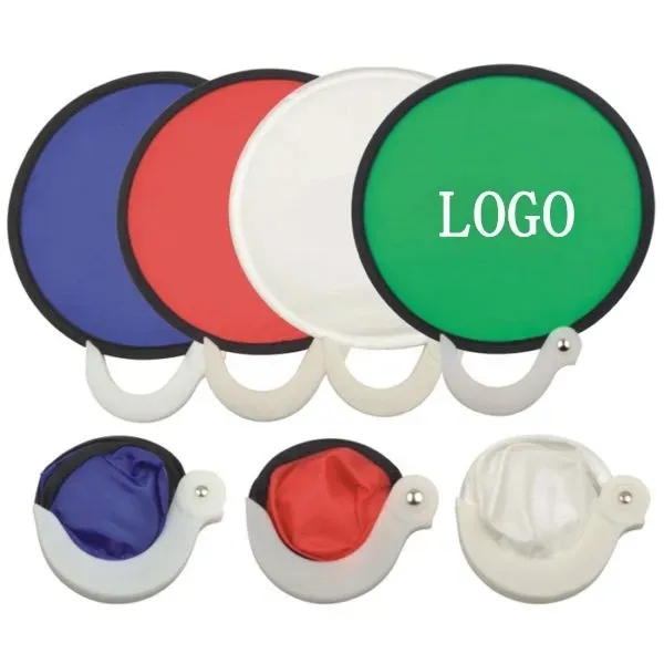 Nylon Foldable Hand Fan with Plastic Handle - Nylon Foldable Hand Fan with Plastic Handle - Image 7 of 10