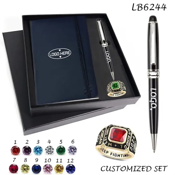 Custom Graduation Gift Set Ring Notebook and Pen Souvenir - Custom Graduation Gift Set Ring Notebook and Pen Souvenir - Image 0 of 5