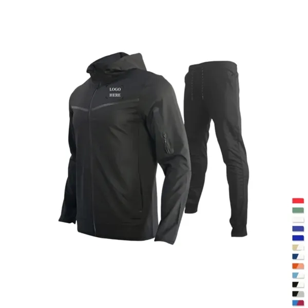 2 Piece Sports Suit Long Sleeve Jackets Athletic Pants - 2 Piece Sports Suit Long Sleeve Jackets Athletic Pants - Image 0 of 13