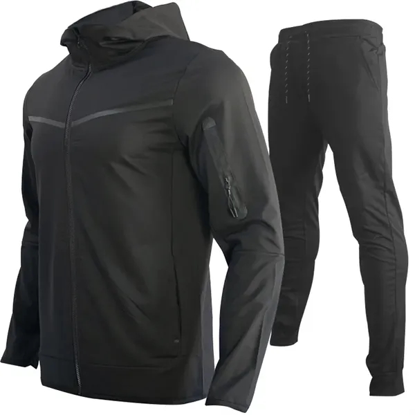 2 Piece Sports Suit Long Sleeve Jackets Athletic Pants - 2 Piece Sports Suit Long Sleeve Jackets Athletic Pants - Image 2 of 13