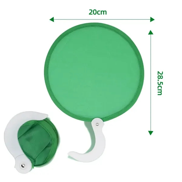 Nylon Foldable Hand Fan with Plastic Handle - Nylon Foldable Hand Fan with Plastic Handle - Image 8 of 10