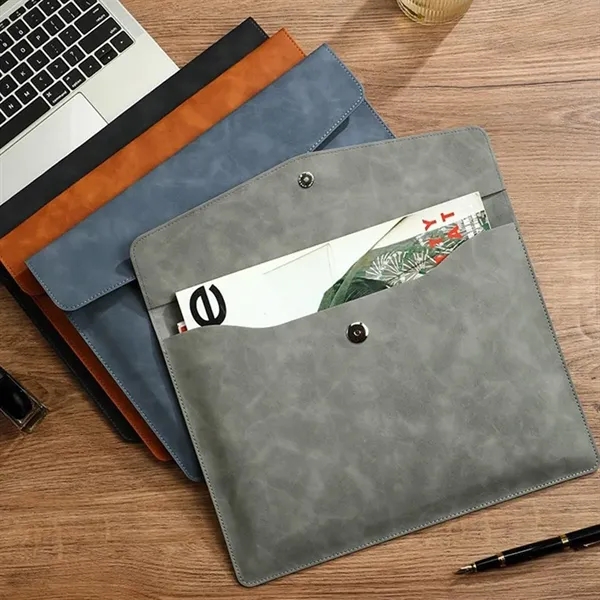 PU Leather A4 File Document Holder Portfolio Envelope Folder - PU Leather A4 File Document Holder Portfolio Envelope Folder - Image 3 of 4