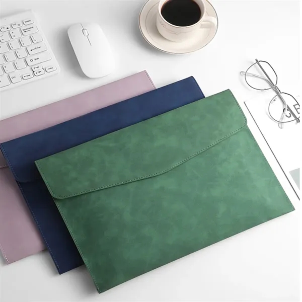 PU Leather A4 File Document Holder Portfolio Envelope Folder - PU Leather A4 File Document Holder Portfolio Envelope Folder - Image 4 of 4