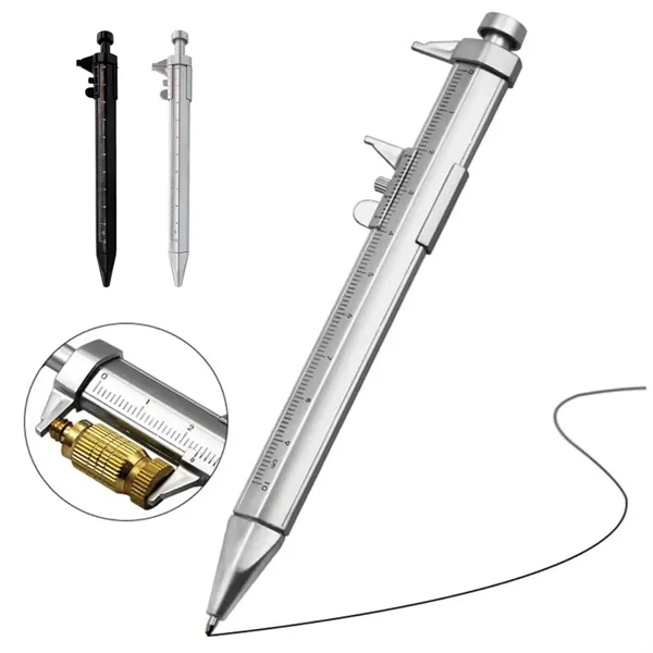 Caliper Style Ballpoint Pen with Blue Ink Refill - Caliper Style Ballpoint Pen with Blue Ink Refill - Image 0 of 5