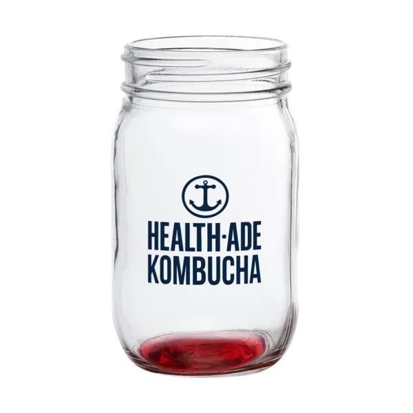 Pickled 16 oz Mason Jar Drinking Glass - Pickled 16 oz Mason Jar Drinking Glass - Image 1 of 6
