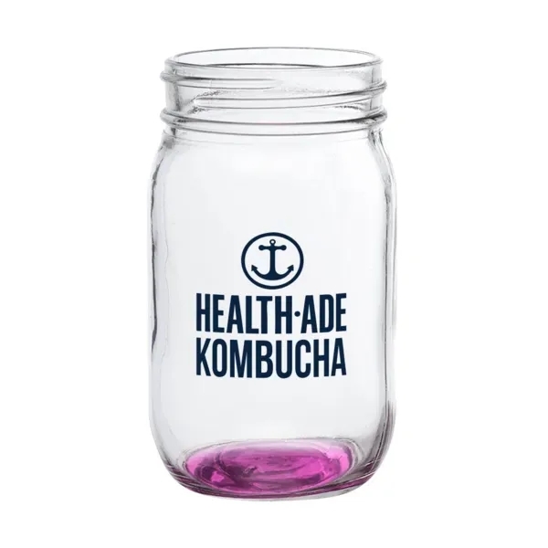 Pickled 16 oz Mason Jar Drinking Glass - Pickled 16 oz Mason Jar Drinking Glass - Image 2 of 6