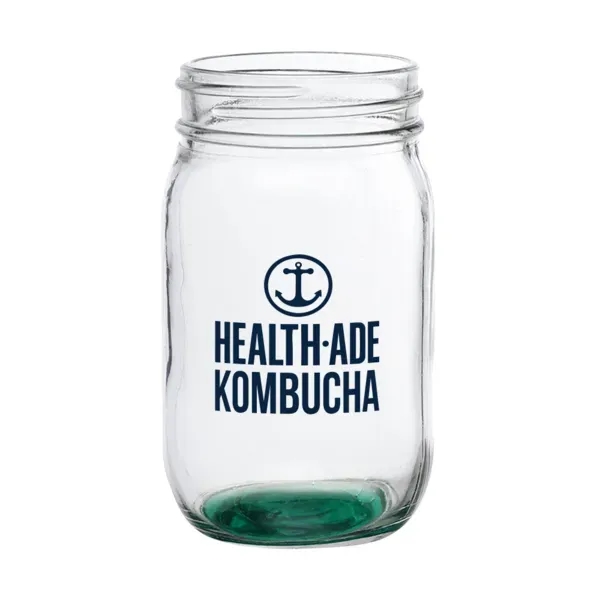 Pickled 16 oz Mason Jar Drinking Glass - Pickled 16 oz Mason Jar Drinking Glass - Image 3 of 6