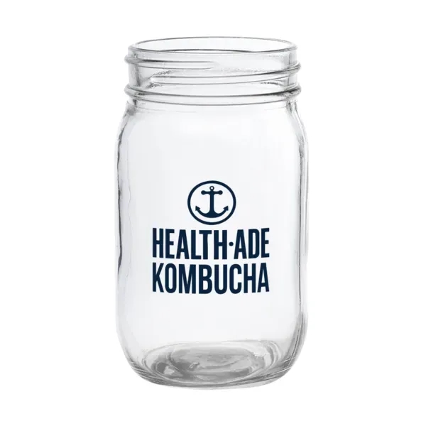 Pickled 16 oz Mason Jar Drinking Glass - Pickled 16 oz Mason Jar Drinking Glass - Image 6 of 6
