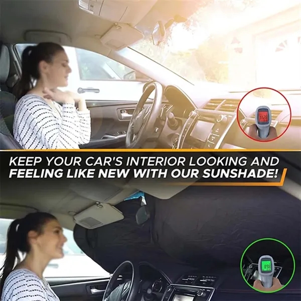 Car Windshield Shade for Automotive Sunshades with Storage P - Car Windshield Shade for Automotive Sunshades with Storage P - Image 1 of 2