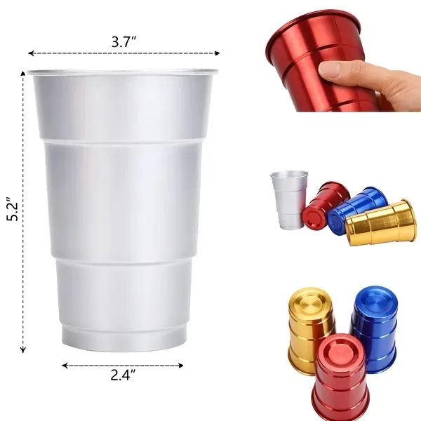 MOQ 50 16 oz Recyclable Aluminum Pint Cup - MOQ 50 16 oz Recyclable Aluminum Pint Cup - Image 1 of 5