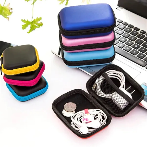 Portable Small Hard Shell EVA Case with Mesh Pocket - Portable Small Hard Shell EVA Case with Mesh Pocket - Image 3 of 5