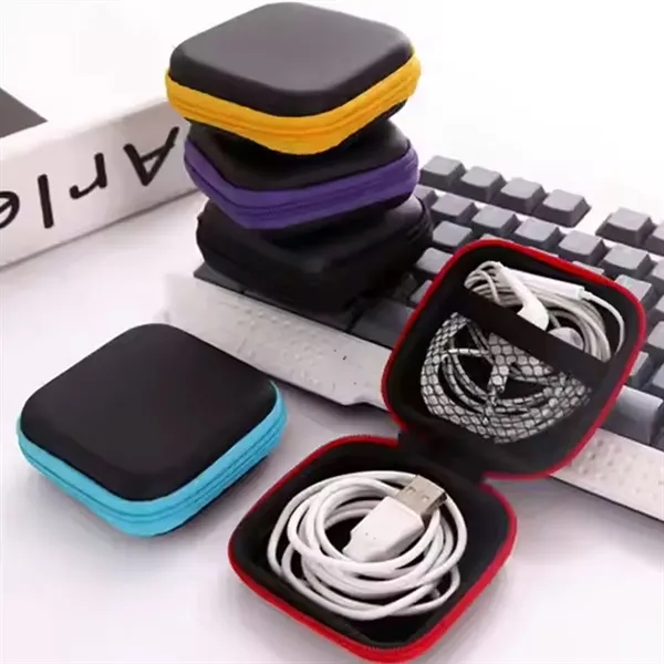 Portable Small Hard Shell EVA Case with Mesh Pocket - Portable Small Hard Shell EVA Case with Mesh Pocket - Image 4 of 5