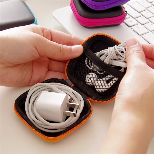 Portable Small Hard Shell EVA Case with Mesh Pocket - Portable Small Hard Shell EVA Case with Mesh Pocket - Image 5 of 5