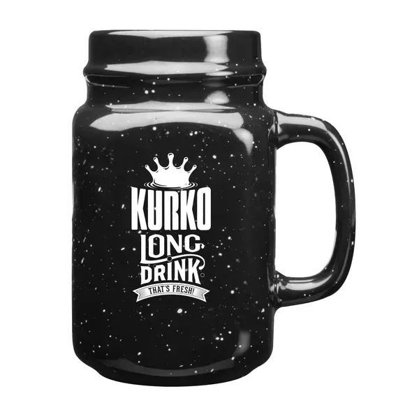 Speckled 16 oz. Savannah Ceramic Mason Jar - Speckled 16 oz. Savannah Ceramic Mason Jar - Image 4 of 5