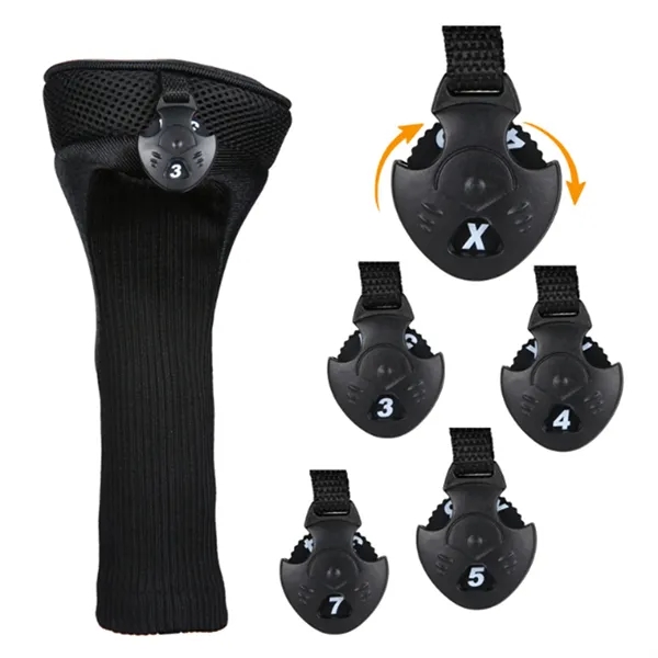 3 Pieces Long Neck Mesh Sports Golf Club Headcovers Set - 3 Pieces Long Neck Mesh Sports Golf Club Headcovers Set - Image 2 of 4