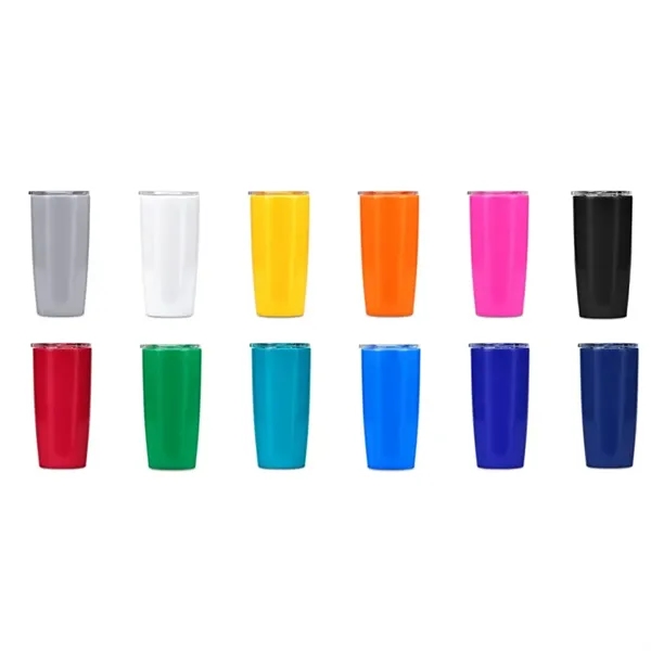 20oz Double Wall Tumbler with Straw - 20oz Double Wall Tumbler with Straw - Image 2 of 5