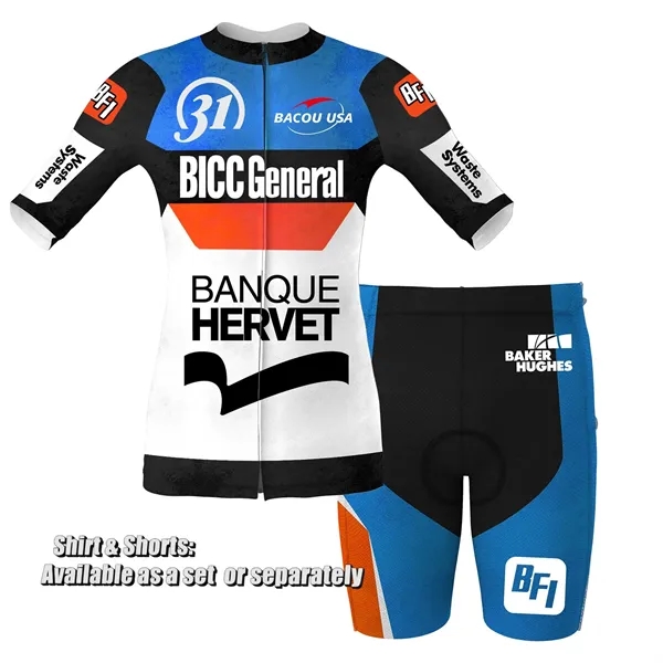 Unisex Full Color Dye Sublimated Custom Cycling Jersey Set - Unisex Full Color Dye Sublimated Custom Cycling Jersey Set - Image 0 of 6