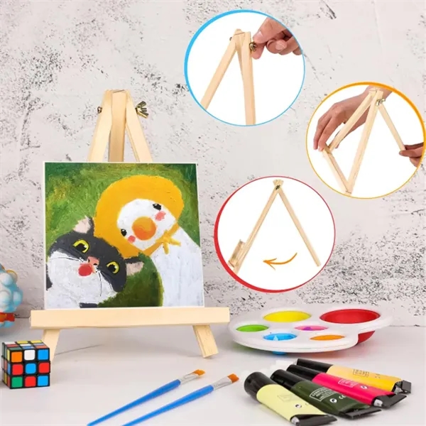 Mini Wooden Display Easel Stand for Art or Signage - Mini Wooden Display Easel Stand for Art or Signage - Image 2 of 5