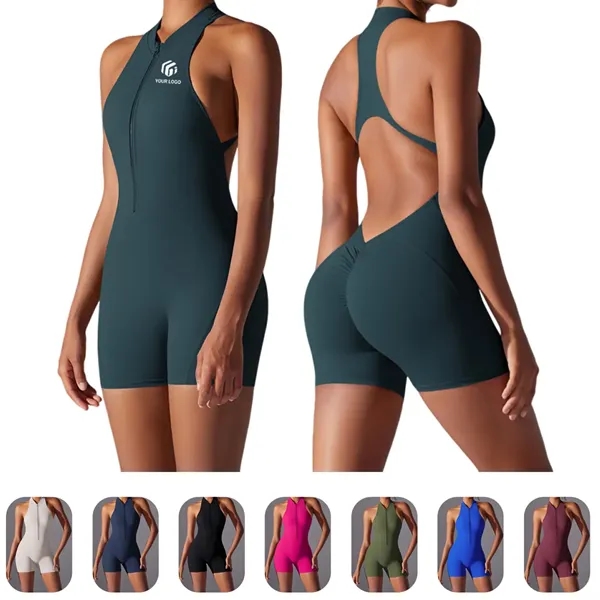 Workout yoga one piece bodysuit women jumpsuit short romper - Workout yoga one piece bodysuit women jumpsuit short romper - Image 0 of 4
