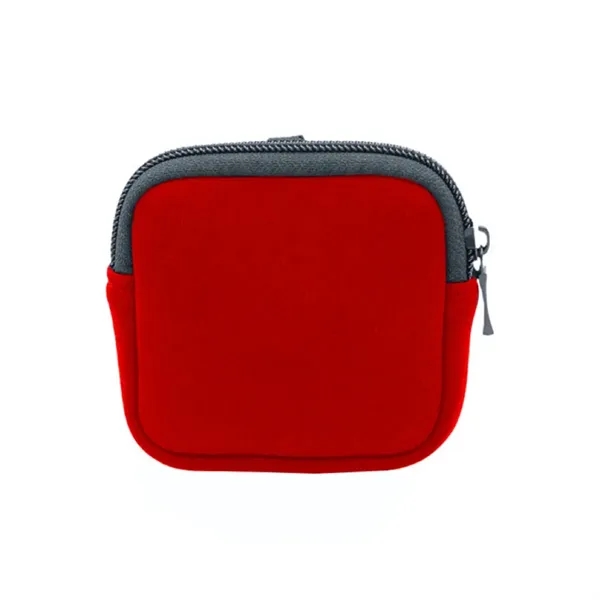 Custom Logo Neoprene Earphone Case with Zipper and Clip - Custom Logo Neoprene Earphone Case with Zipper and Clip - Image 4 of 6