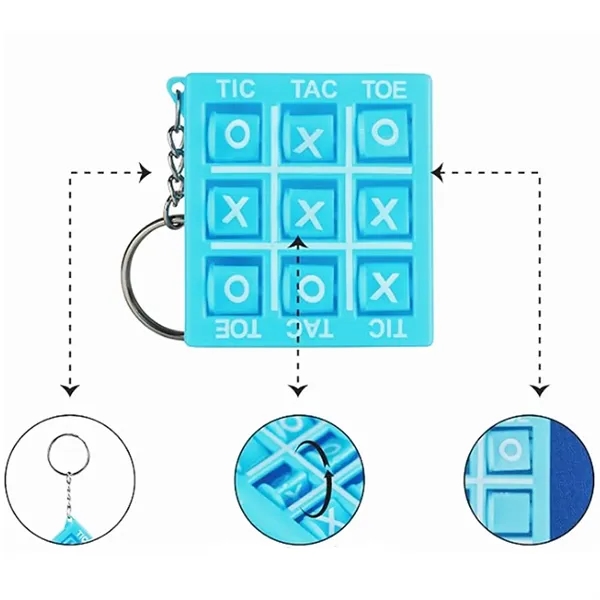 Tic Tac Toe Puzzle Keychain Game with Custom Logo - Tic Tac Toe Puzzle Keychain Game with Custom Logo - Image 3 of 6