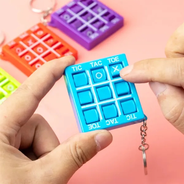 Tic Tac Toe Puzzle Keychain Game with Custom Logo - Tic Tac Toe Puzzle Keychain Game with Custom Logo - Image 4 of 6