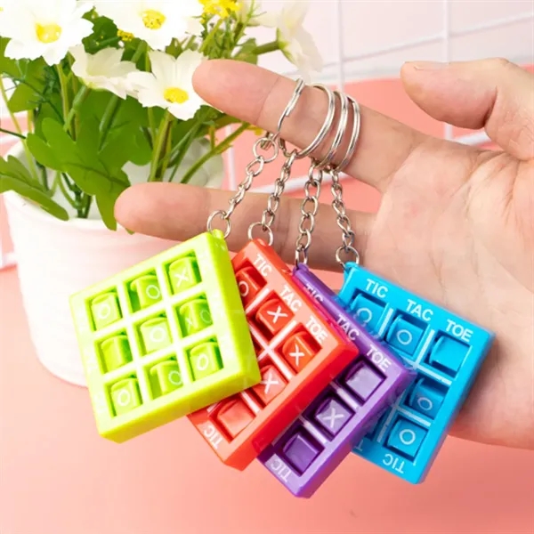 Tic Tac Toe Puzzle Keychain Game with Custom Logo - Tic Tac Toe Puzzle Keychain Game with Custom Logo - Image 5 of 6