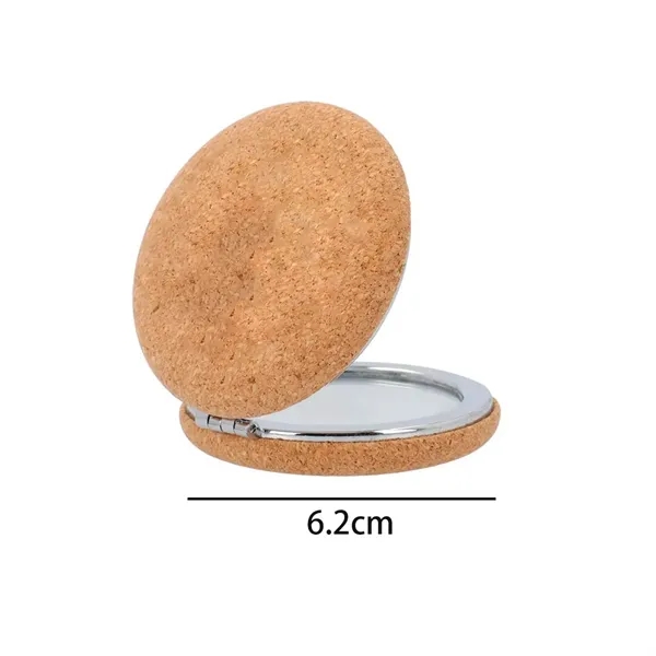 Eco-Friendly Cork Portable Compact Cosmetic Mirror - Eco-Friendly Cork Portable Compact Cosmetic Mirror - Image 1 of 4