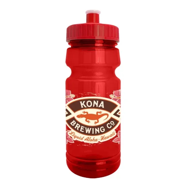 Cycle 24oz Recycled Transparent Bike Bottle w/Push-Pull Lid - Cycle 24oz Recycled Transparent Bike Bottle w/Push-Pull Lid - Image 1 of 4