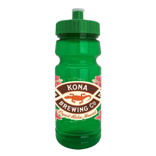 Cycle 24oz Recycled Transparent Bike Bottle w/Push-Pull Lid - Cycle 24oz Recycled Transparent Bike Bottle w/Push-Pull Lid - Image 2 of 4