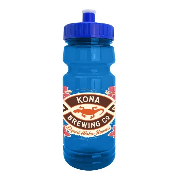 Cycle 24oz Recycled Transparent Bike Bottle w/Push-Pull Lid - Cycle 24oz Recycled Transparent Bike Bottle w/Push-Pull Lid - Image 3 of 4