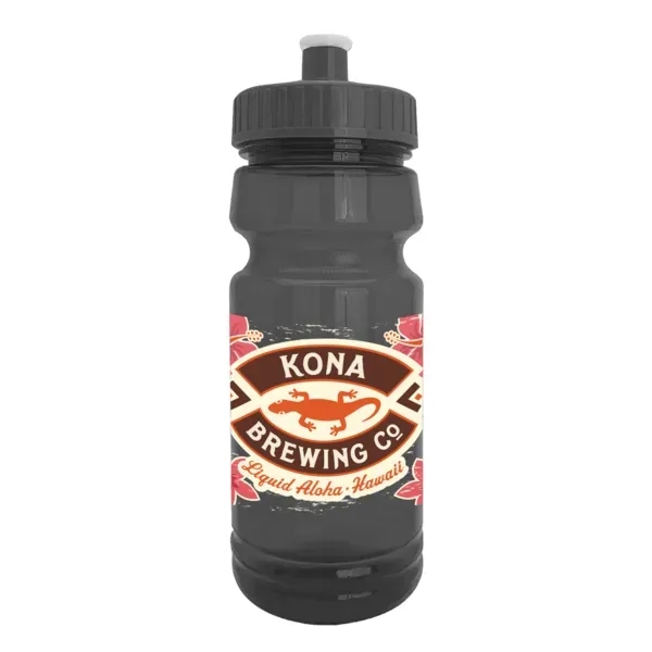 Custom Cycle 24oz Recycled Transparent Bike Bottle w/Push-Pull Lid