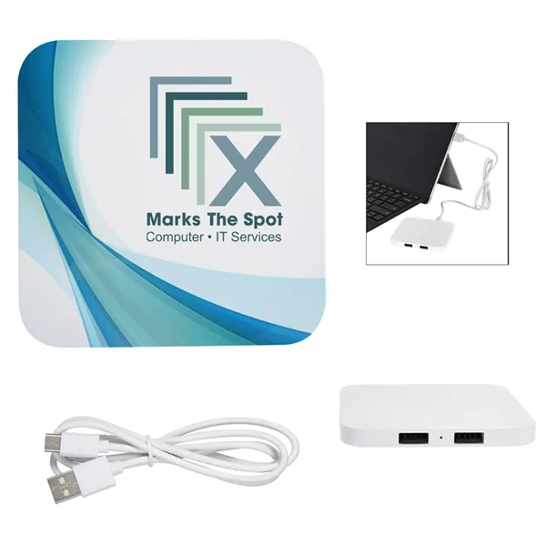 Power Up 2-Port USB Hub & Charging Pad 2.0 - Power Up 2-Port USB Hub & Charging Pad 2.0 - Image 0 of 1