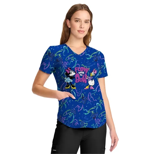 Cherokee - Tooniforms - Women's V-Neck Print Top - Cherokee - Tooniforms - Women's V-Neck Print Top - Image 0 of 11