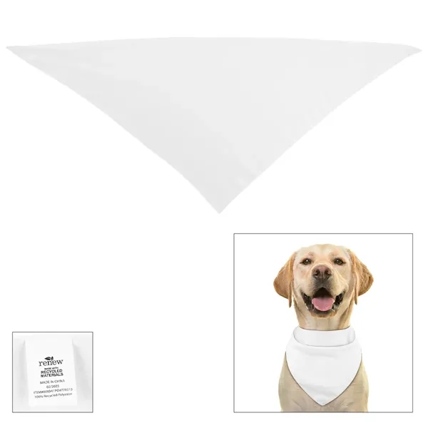 Full Color Large Triangle rPET Pet Bandana - Full Color Large Triangle rPET Pet Bandana - Image 1 of 1