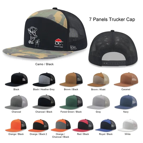 7 panel Hybrid trucker cap - 7 panel Hybrid trucker cap - Image 21 of 21