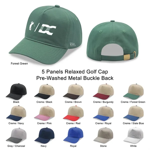 5 Panel Relaxed Golf Hat Dad Cap - 5 Panel Relaxed Golf Hat Dad Cap - Image 46 of 46
