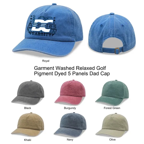 Garment washed Relaxed Golf Hat Dad Cap - Garment washed Relaxed Golf Hat Dad Cap - Image 13 of 13