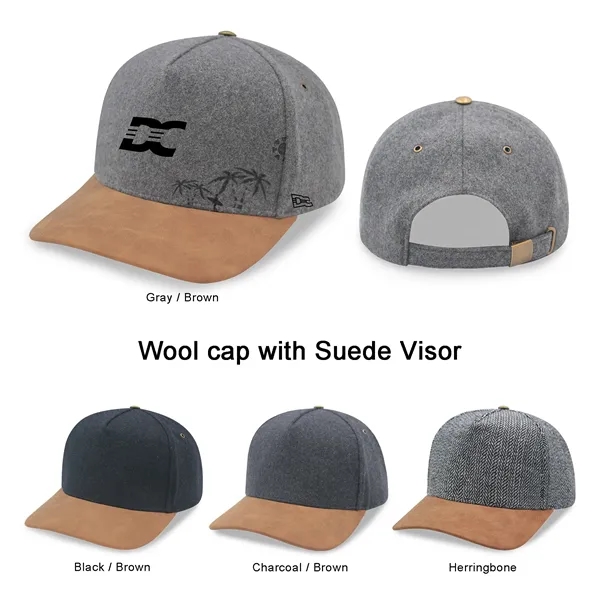 5 Panel Melton Wool Suede Cap - 5 Panel Melton Wool Suede Cap - Image 4 of 4