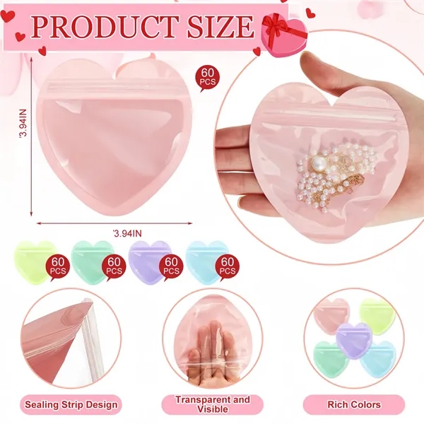 Heart Shaped Ziplock Bag - Heart Shaped Ziplock Bag - Image 1 of 7