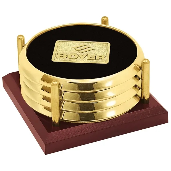 JAFFA® Four Coasters with Solid Cherry Tray - JAFFA® Four Coasters with Solid Cherry Tray - Image 1 of 25