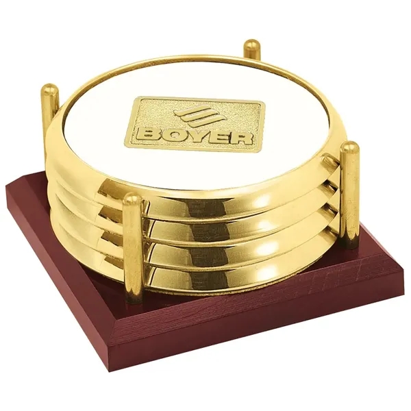 JAFFA® Four Coasters with Solid Cherry Tray - JAFFA® Four Coasters with Solid Cherry Tray - Image 8 of 25