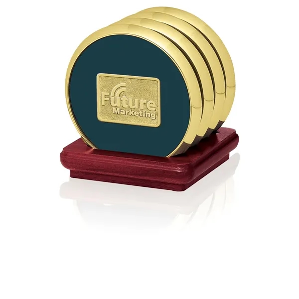 JAFFA® Four Coasters with Solid Cherry Stand - JAFFA® Four Coasters with Solid Cherry Stand - Image 4 of 25