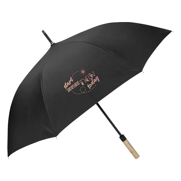 Shed Rain™ 50" RPET Bamboo-Handled Auto-Open Stick Umbrella - Shed Rain™ 50" RPET Bamboo-Handled Auto-Open Stick Umbrella - Image 0 of 1