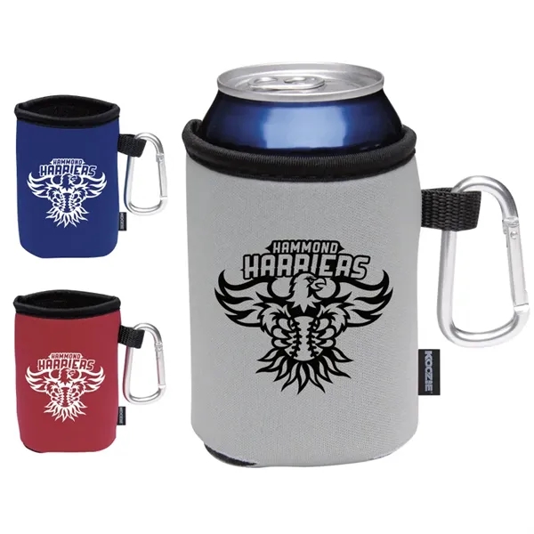 Koozie® Collapsible Can Cooler with Carabiner - Koozie® Collapsible Can Cooler with Carabiner - Image 0 of 3